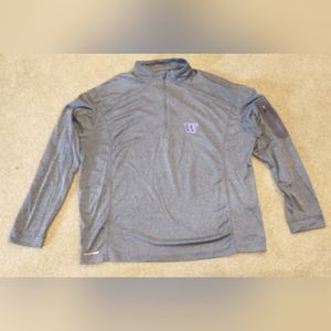 Washington UW Huskies Gray Purple Sensorcool 1/4 Zip Lightweight Shirt Mens 2XL